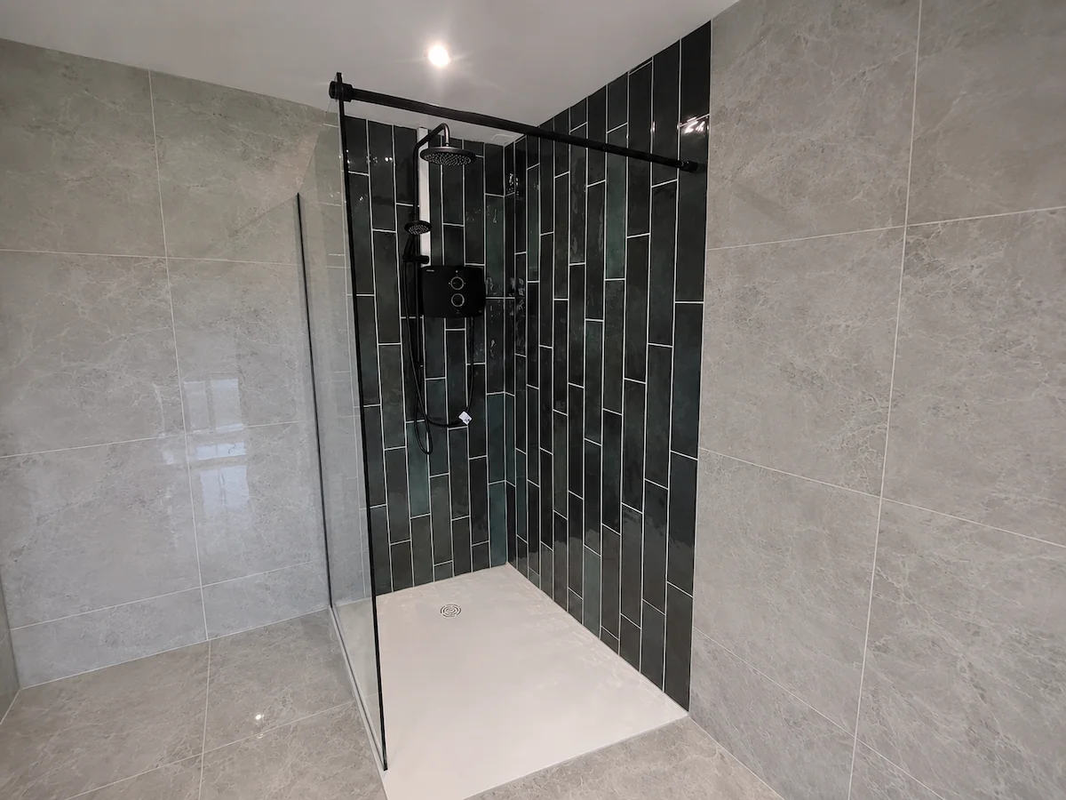 Bathroom renovation with walk-in shower, Dublin
