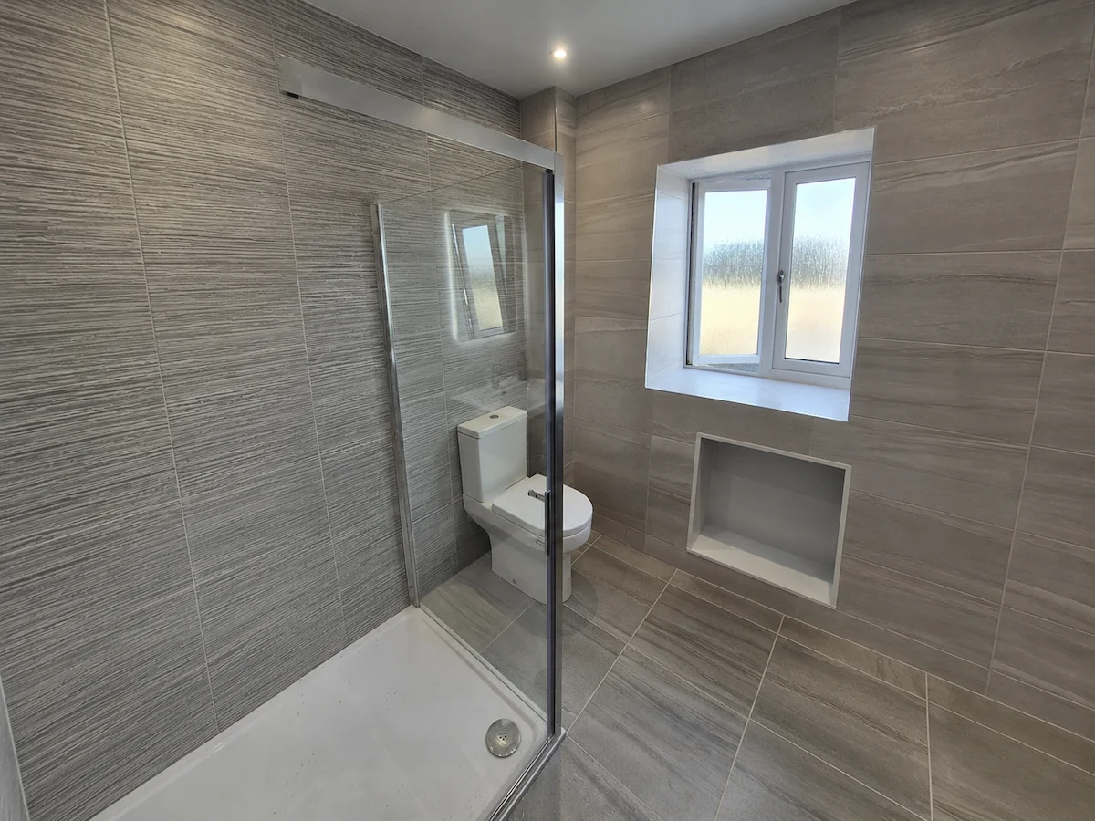 Bathroom renovation with precision tiling, Dublin