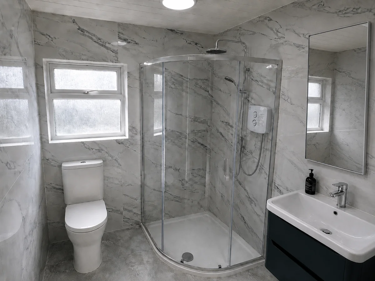 Open-plan accessible shower area, Dublin